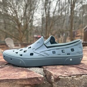 Vans Perforated Gray Slip-On Loafers Size 7